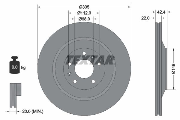 TEXTAR 92177005 Brake Disc