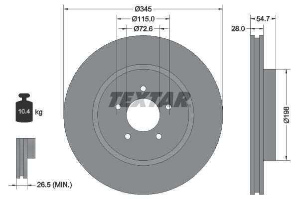 TEXTAR 92177103 Brake Disc