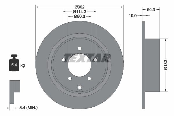 TEXTAR 92177303 Brake Disc
