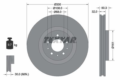 Brake Disc TEXTAR 92178103
