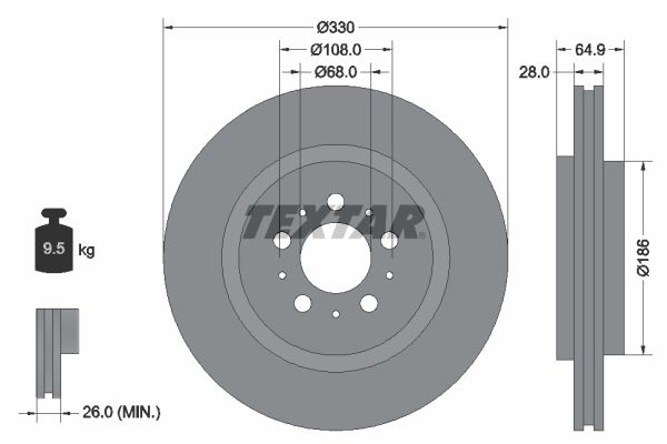 TEXTAR 92178303 Brake Disc