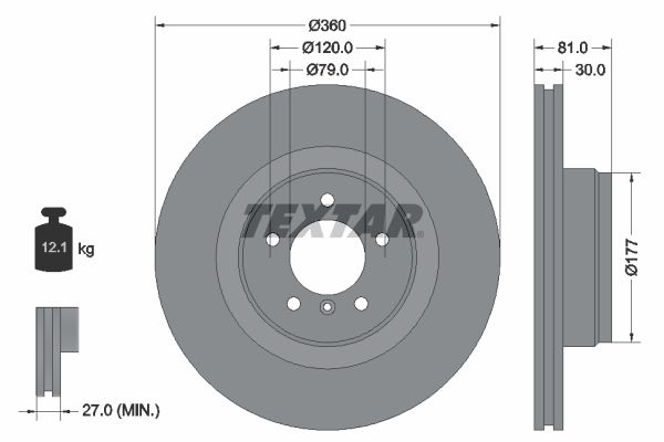 TEXTAR 92178403 Brake Disc