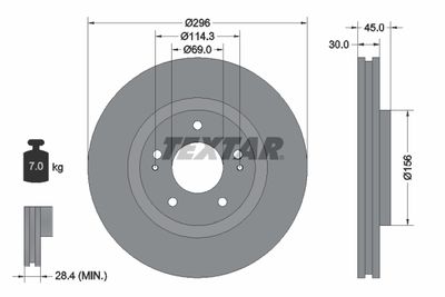 Brake Disc TEXTAR 92178703