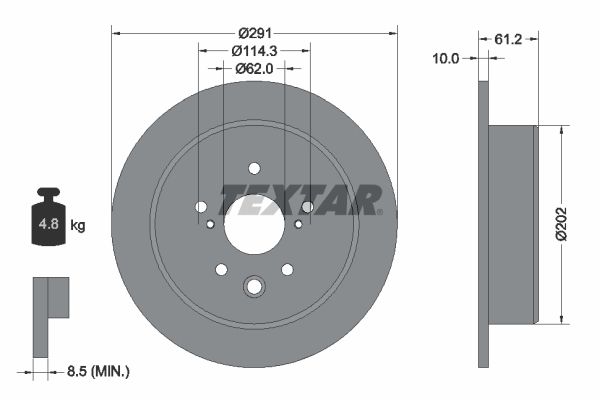 TEXTAR 92179803 Brake Disc