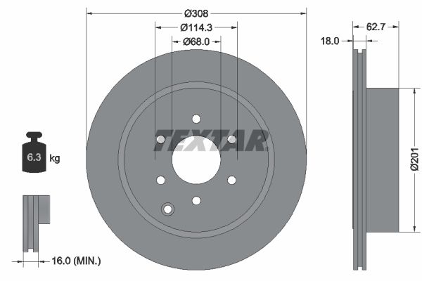 TEXTAR 92181603 Brake Disc