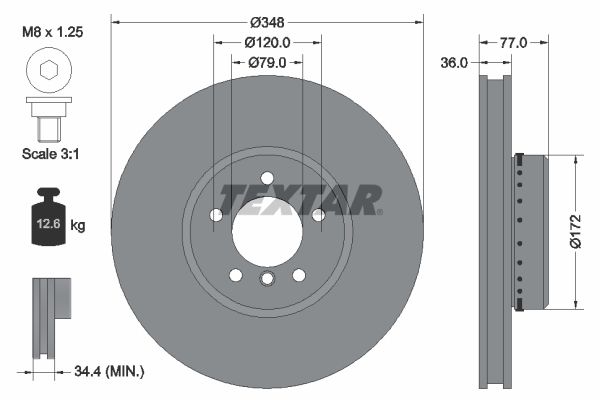 TEXTAR 92182425 Brake Disc