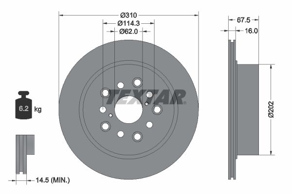 TEXTAR 92185703 Brake Disc