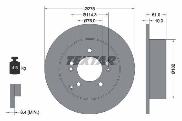 TEXTAR 92185803 Brake Disc
