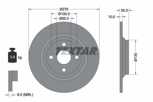 TEXTAR 92188303 Brake Disc