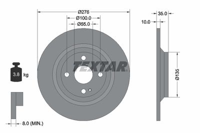 Brake Disc TEXTAR 92188303