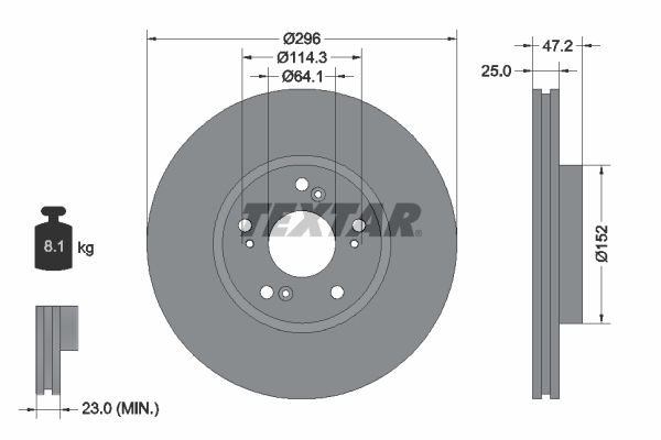 TEXTAR 92195000 Brake Disc