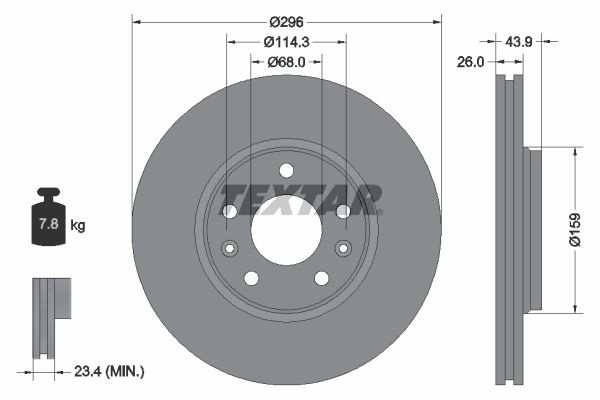 TEXTAR 92195603 Brake Disc