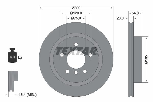 TEXTAR 92196605 Brake Disc