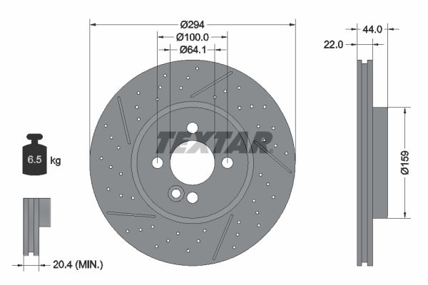 TEXTAR 92196703 Brake Disc