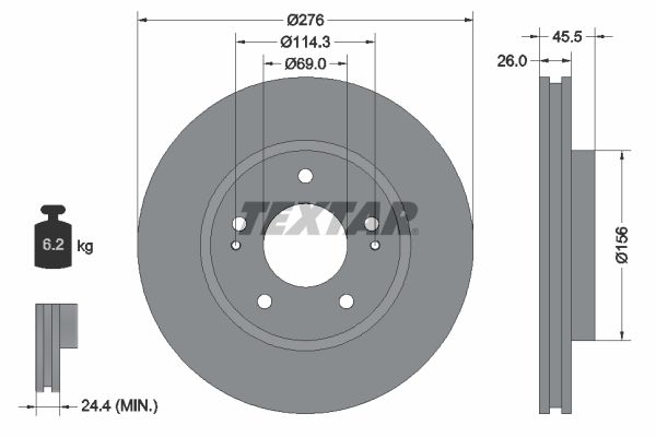TEXTAR 92198203 Brake Disc