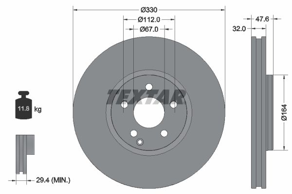 TEXTAR 92198805 Brake Disc