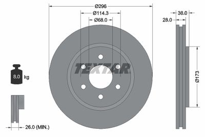 Brake Disc TEXTAR 92199603