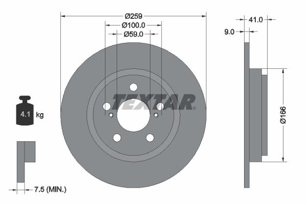 TEXTAR 92199800 Brake Disc