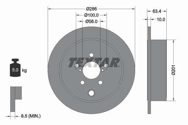 TEXTAR 92200000 Brake Disc