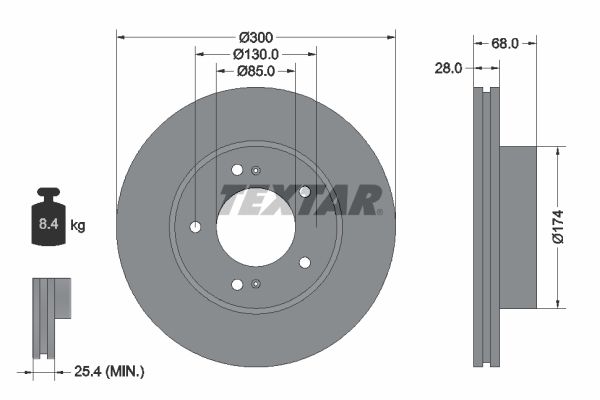 TEXTAR 92203003 Brake Disc