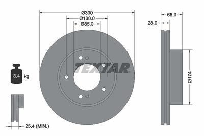 Brake Disc TEXTAR 92203003