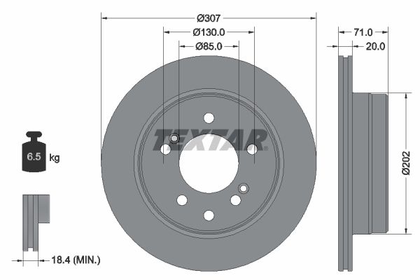 TEXTAR 92203103 Brake Disc