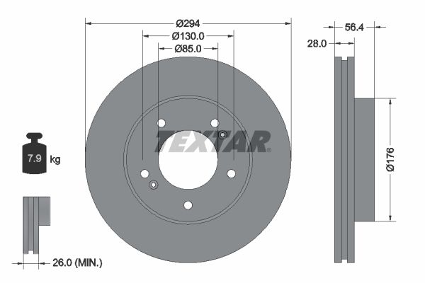 TEXTAR 92203203 Brake Disc