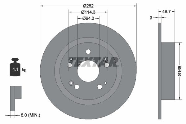 TEXTAR 92204300 Brake Disc
