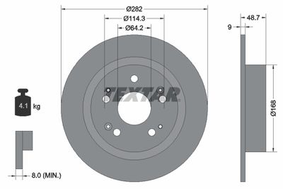 Brake Disc TEXTAR 92204300