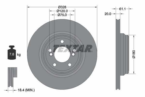 TEXTAR 92211305 Brake Disc