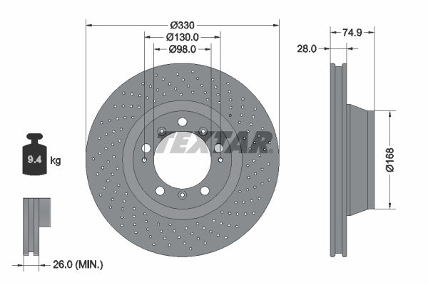 TEXTAR 92219005 Brake Disc