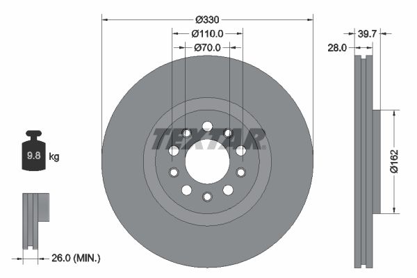 TEXTAR 92220903 Brake Disc