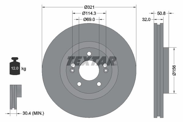 TEXTAR 92221700 Brake Disc