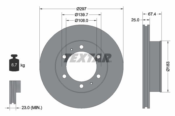 TEXTAR 92222600 Brake Disc