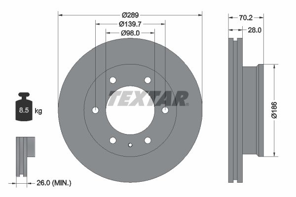 TEXTAR 92223000 Brake Disc