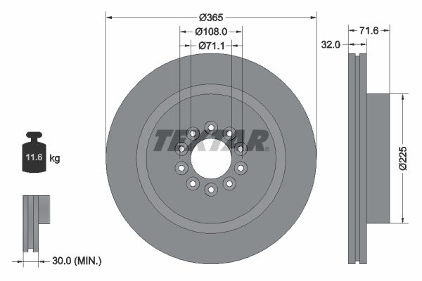 TEXTAR 92223103 Brake Disc