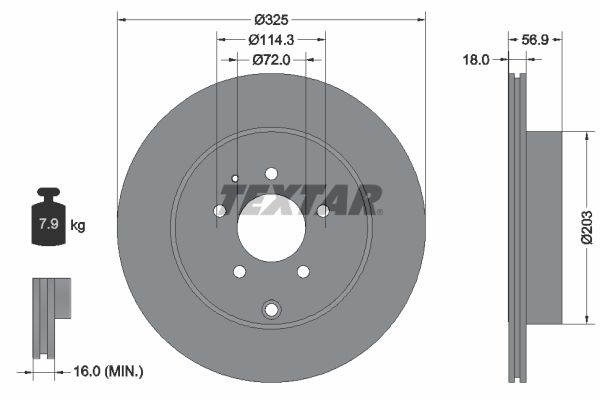 TEXTAR 92223603 Brake Disc