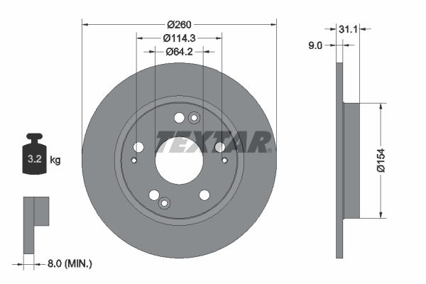 TEXTAR 92224103 Brake Disc