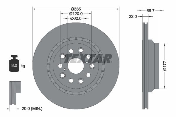 TEXTAR 92224403 Brake Disc