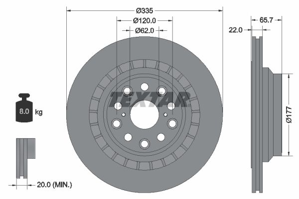 TEXTAR 92224503 Brake Disc