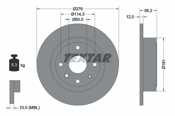 TEXTAR 92225103 Brake Disc