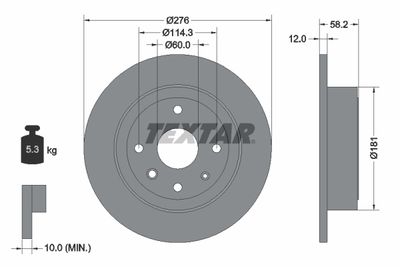 Brake Disc TEXTAR 92225103
