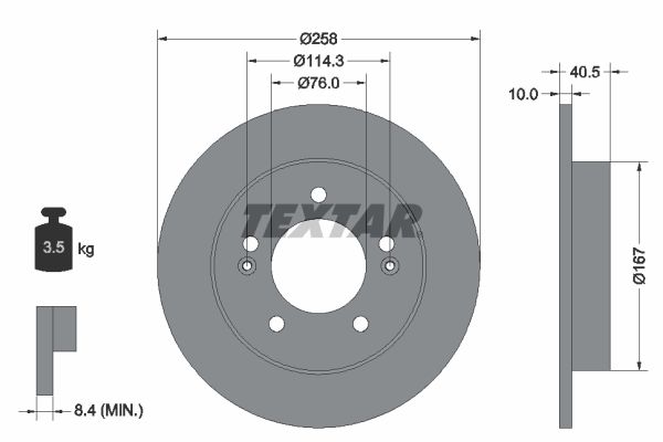 TEXTAR 92226103 Brake Disc