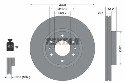 Brake Disc TEXTAR 92226200
