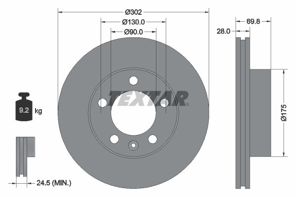 TEXTAR 92228600 Brake Disc