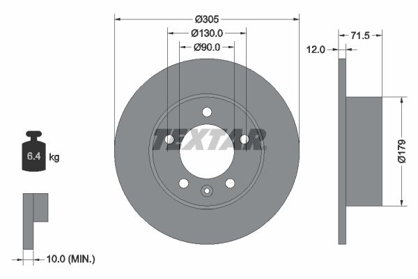 TEXTAR 92228700 Brake Disc