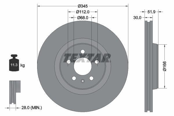 TEXTAR 92229205 Brake Disc