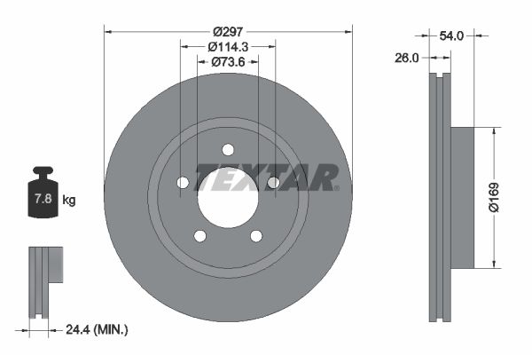 TEXTAR 92230003 Brake Disc