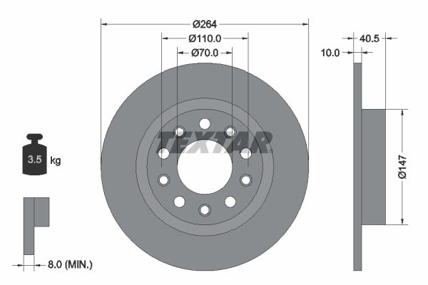 TEXTAR 92230203 Brake Disc