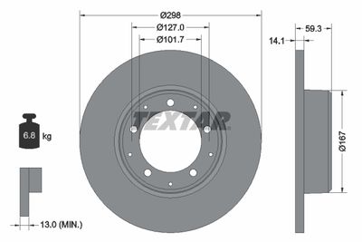 Brake Disc TEXTAR 92230503